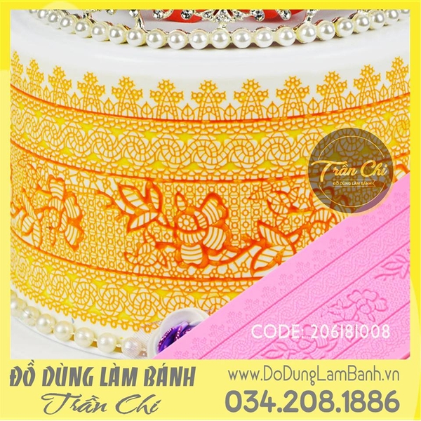 Khuôn silicone Fondant lace - Style 2