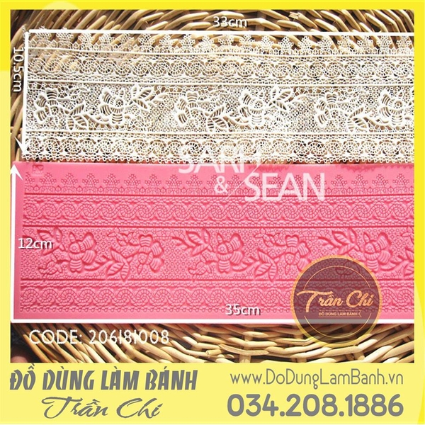 Khuôn silicone Fondant lace - Style 2