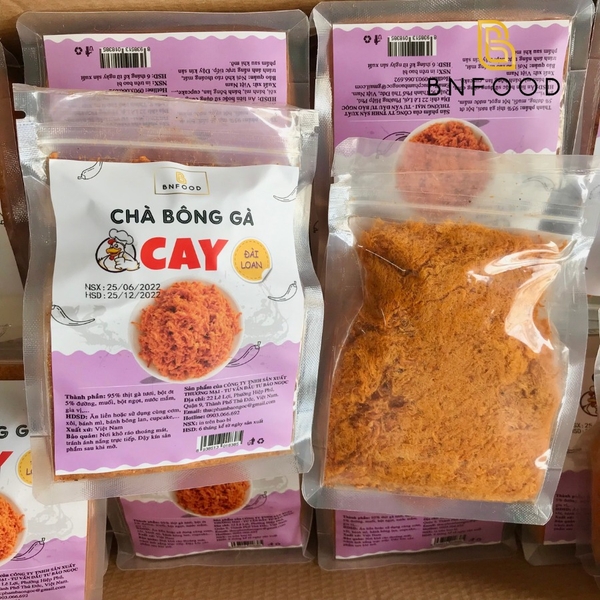Chà Bông GÀ CAY ĐÀI LOAN (gói Tím) BNFOOD - Gói 500gr