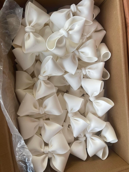 Nơ đất nặn 12x7cm - Màu TRẮNG