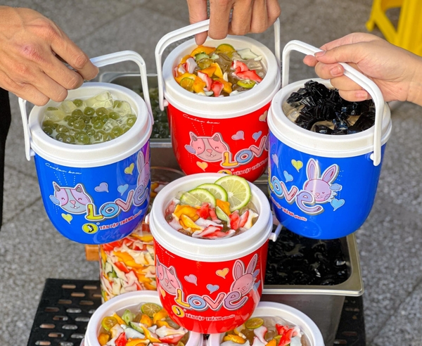 0201 - Thạch Rau Câu CÁ HEO 4 màu Douxian - Hủ 2.5kg