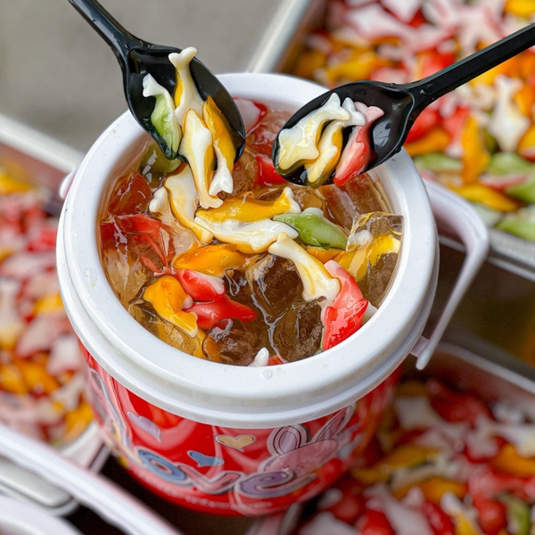 0201 - Thạch Rau Câu CÁ HEO 4 màu Douxian - Hủ 2.5kg