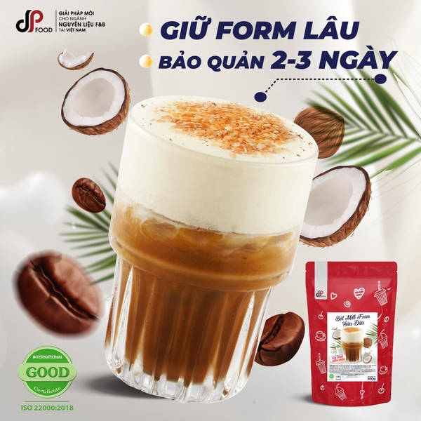 Bột MILK FOAM Vị Sữa Dừa DPFOOD - Gói 500gr