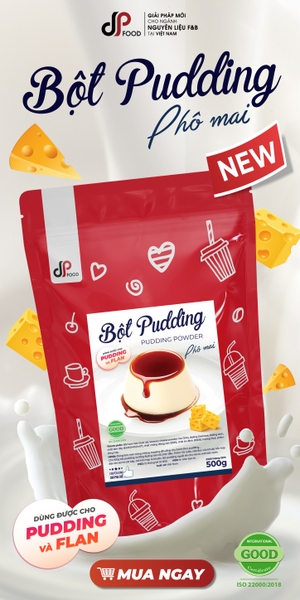 Bột PUDDING Vị Phô Mai DPFOOD - Gói 500gr