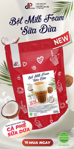 Bột MILK FOAM Vị Sữa Dừa DPFOOD - Gói 500gr