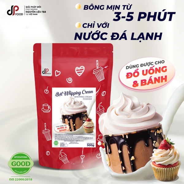 Bột Whipping Cream KHÔ DPFOOD - Gói 500gr