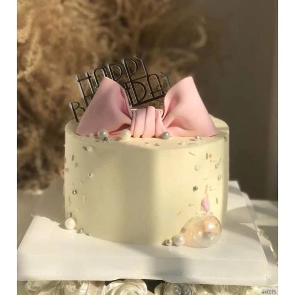 Nơ đất nặn 12x7cm - Màu HỒNG