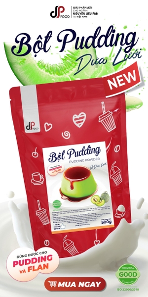Bột PUDDING Vị Dưa Lưới DPFOOD - Gói 500gr