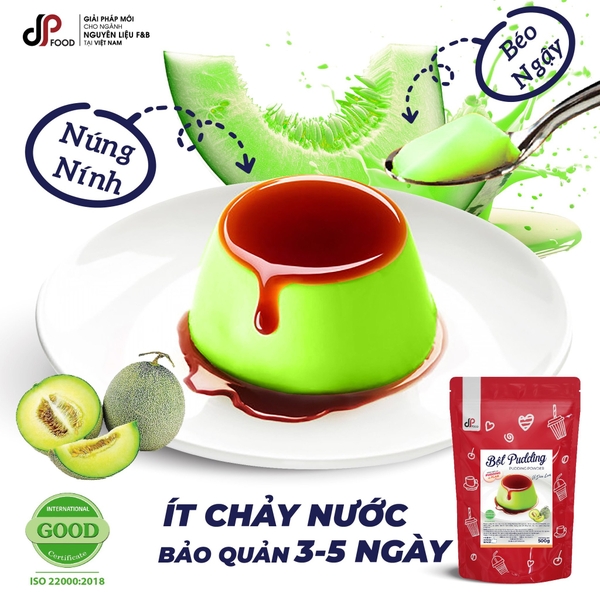 Bột PUDDING Vị Dưa Lưới DPFOOD - Gói 500gr
