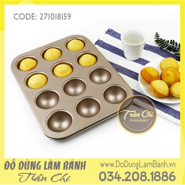 Khuôn nhôm Bán cầu tròn 12c - Gold