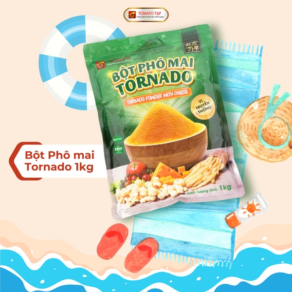 Bột Phô Mai Cam TORNADO vị Truyền Thống - Gói 1kg