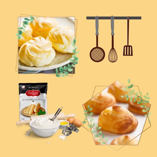 Bột trộn sẵn VỎ BÁNH CHOUX Su Dai FAN-021 Fancy's - Gói 1kg