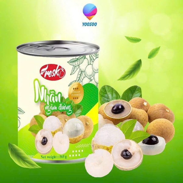 NHÃN ngâm nước đường FRESKO - Lon 565gr