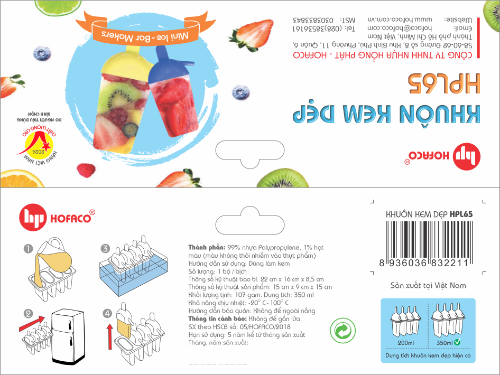 Khuôn Kem DẸP 4c Hofaco (HPL65)