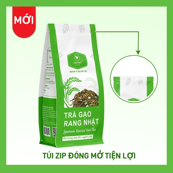 Trà Gạo Rang Nhật Lộc Phát - Gói 500gr