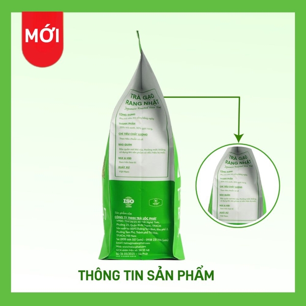 Trà Gạo Rang Nhật Lộc Phát - Gói 500gr