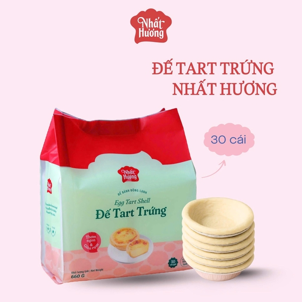 Đế Bánh Tart TRỨNG Nhất Hương - Bịch 660gr (30 đế)