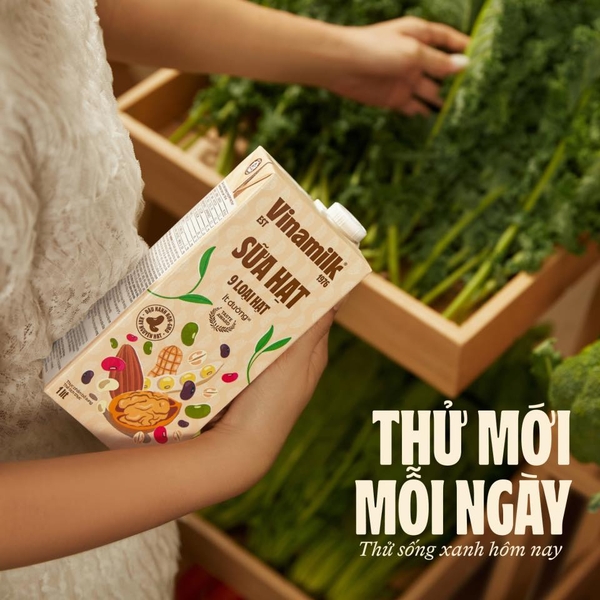 Sữa Hạt 9 loại hạt  ÍT ĐƯỜNG Vinamilk - Hộp 1L