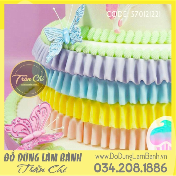 Khuôn silicone Viền DÚN xếp ly