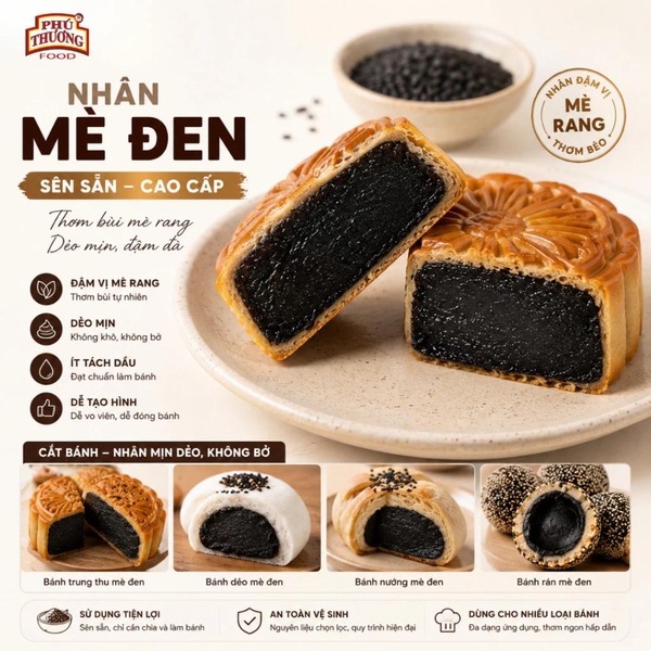 PTFOOD - Nhân Trung Thu MÈ ĐEN - Gói 1kg