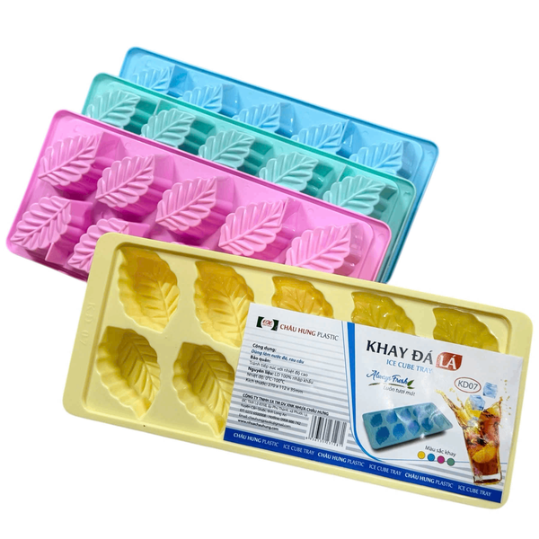 Khay Đá Nhựa Chiếc Lá Lớn 10c Châu Hưng (KD07)