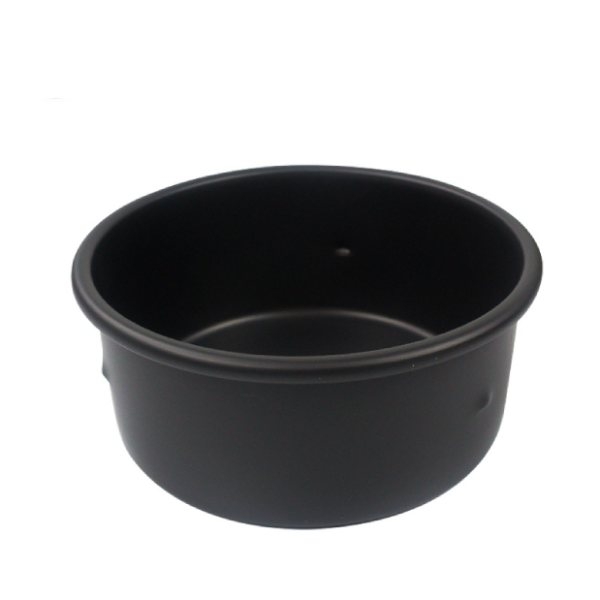 DTD18 - Khuôn Nhôm TRÒN ĐÚC Đế LIỀN CHỐNG DÍNH Đen - Size 7 inch/18cm