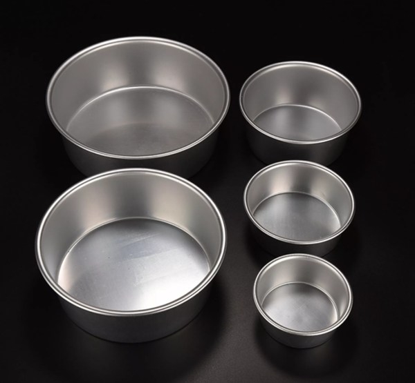 DTT20 - Khuôn Nhôm TRÒN ĐÚC Đế LIỀN Trắng - Size 8 inch/20cm