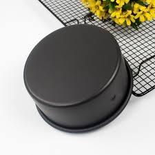 DTD16 - Khuôn Nhôm TRÒN ĐÚC Đế LIỀN CHỐNG DÍNH Đen - Size 6 inch/16cm