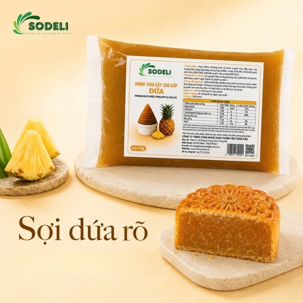 SODELI - Nhân Trái Cây Cao Cấp THƠM/DỨA - Gói 1kg