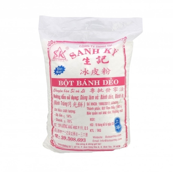 Bột Bánh Dẻo HỒNG (làm VỎ) đặc biệt Sanh Ký - Gói 1kg