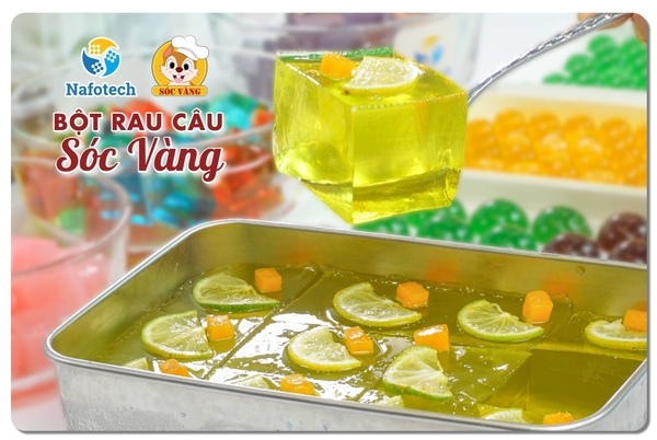 Bột Rau Câu Jelly DẺO SÓC VÀNG - Gói LẺ 12gr