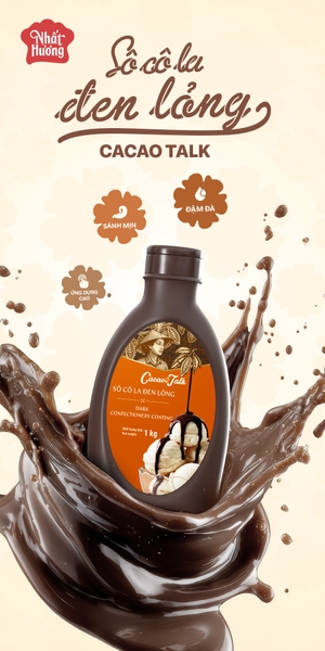 Socola ĐEN LỎNG Cacao Talk - Chai 1kg