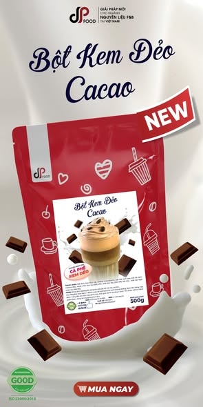 Bột Kem Dẻo Vị Cacao DPFOOD - Gói 500gr