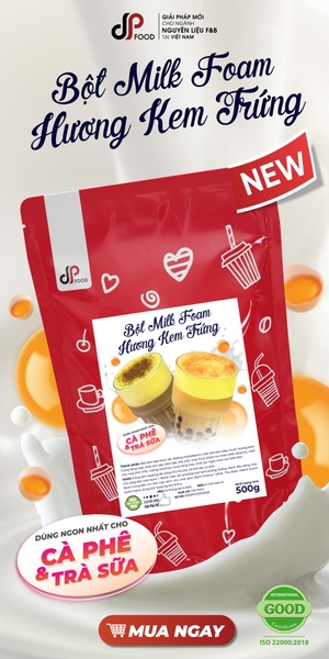 Bột MILK FOAM Vị Kem Trứng DPFOOD - Gói 500gr