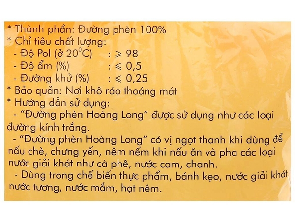 Đường Phèn HẠT Hoàng Long - Gói 500gr