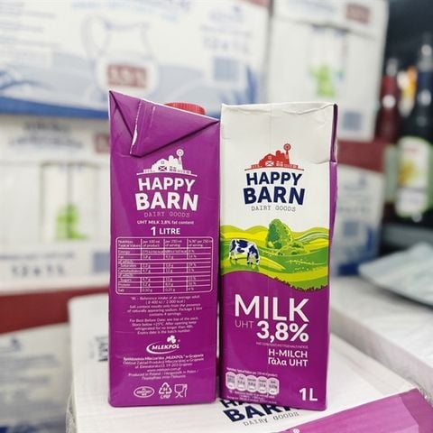 Sữa Tươi HAPPY BARN 3.8% - Hộp 1L