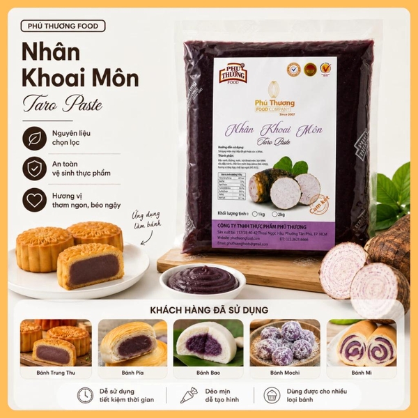 PTFOOD - Nhân Trung Thu KHOAI MÔN - Gói 1kg