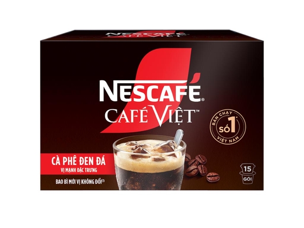 Nescafe Cafe Việt ĐEN ĐÁ Hòa Tan - HỘP 240gr (15 gói x 16gr)