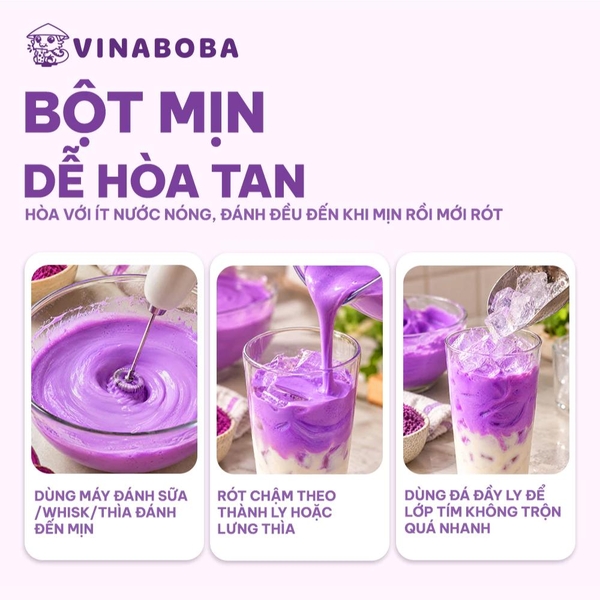 Bột Khoai Tím UBE VINABOBA - Gói 80gr
