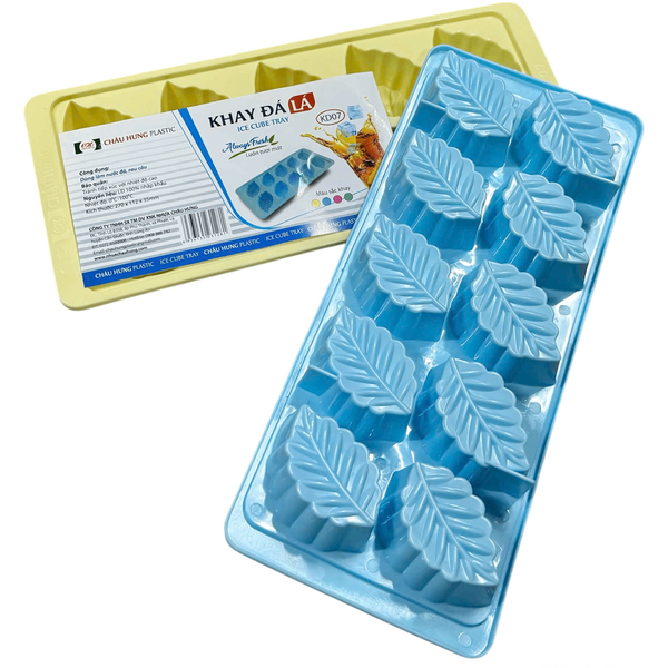 Khay Đá Nhựa Chiếc Lá Lớn 10c Châu Hưng (KD07)