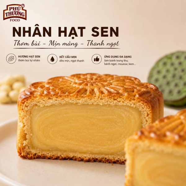 PTFOOD - Nhân Trung Thu HẠT SEN - Gói 1kg