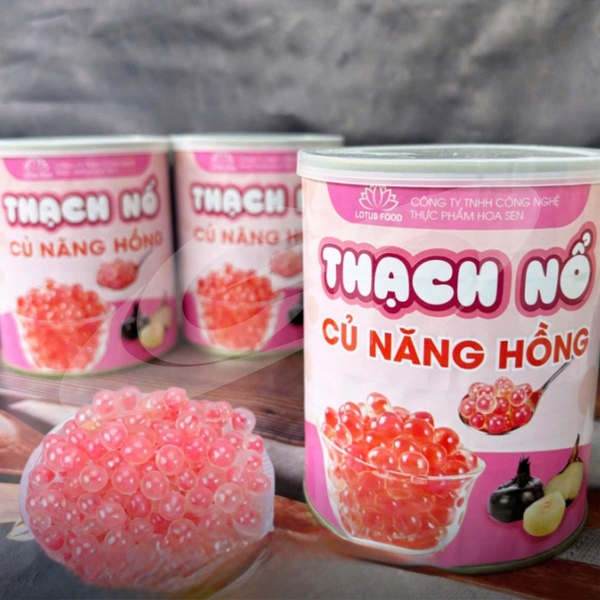 Thạch Nổ Củ Năng HỒNG LOTUS FOOD - Lon 850gr