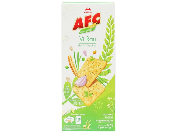 Bánh Quy AFC Cracker vị RAU - Hộp 172gr