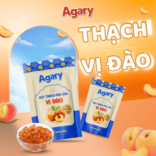 Bột Thạch Pha Sẵn AGARY vị ĐÀO - Gói 150gr