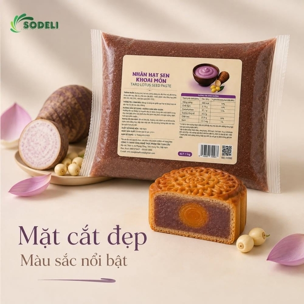 SODELI - Nhân Hạt Sen Khoai Môn - Gói 1kg