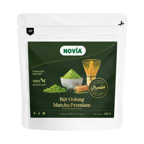 Bột Olong Matcha Premium NOVIA - Gói 100gr