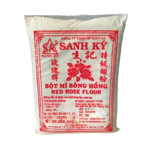 Bột Mì Bông Hồng ĐỎ Sanh Ký - Gói 1kg