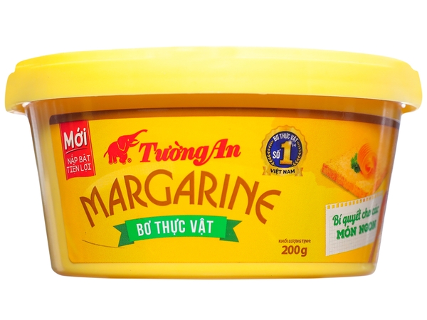 Bơ Thực Vật Margarine vị NGUYÊN BẢN Tường An - Hộp 200gr