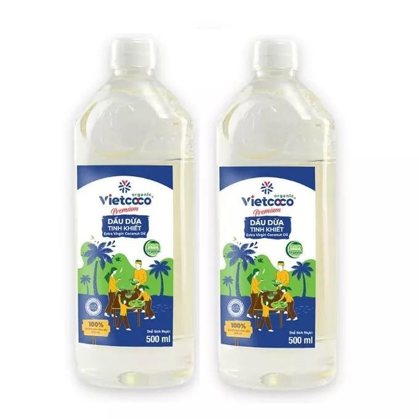 Dầu Dừa TINH KHIẾT ORGANIC 100% VIETCOCO Premium - Chai 250ml