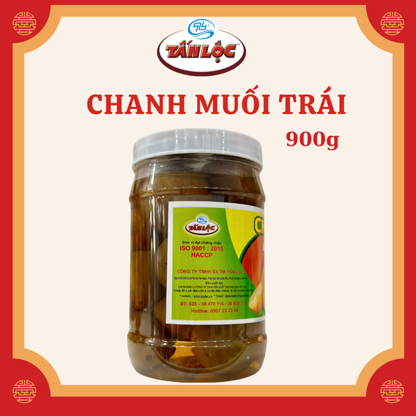 Chanh Muối TRÁI Tấn Lộc - Hủ 900gr